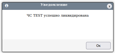 Уведомление о ликвидации ЧС