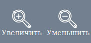 Кнопки управления приближением на карте